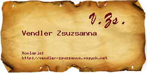 Vendler Zsuzsanna névjegykártya